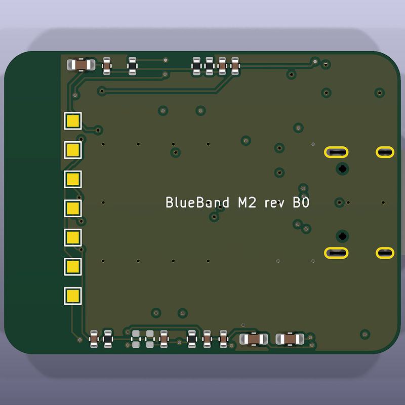 The two-layer ESP32-S3 board routed in KiCad